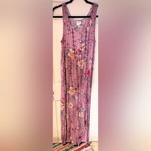 Knox Rose Mauve Floral Maxi Dress